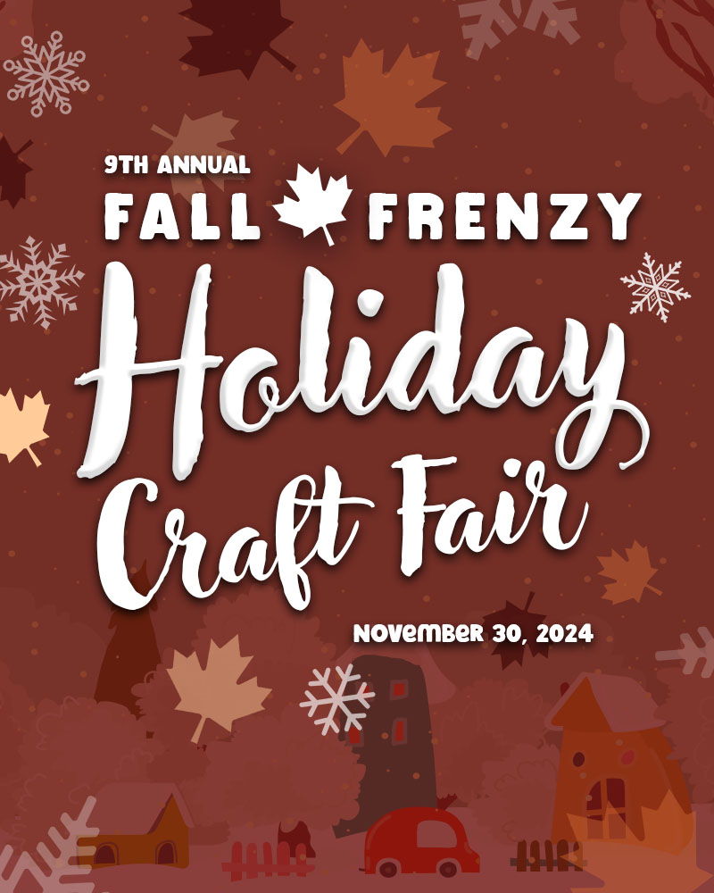 9th Annual Fall Frenzy Holiday Craft Fair Logo - Nov 30, 2024